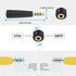 3.5mm Male to 3 RCA Female Video AV Component Adapter Cable for TCL TV, 6-Inch 3.5mm Plug to Triple RCA Jack Splitter