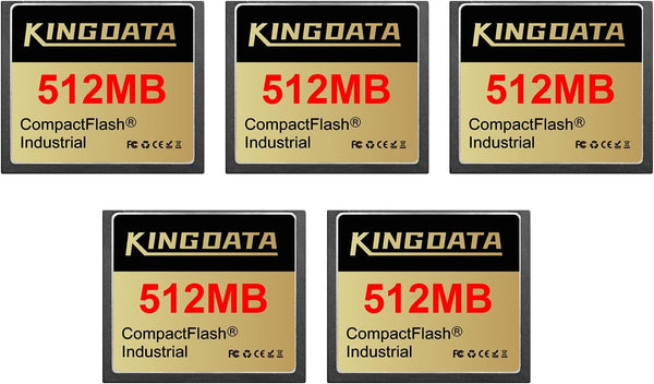 KINGDATA Industrial Compact Flash Memory Card 5pack 512MB FAT16 Type I for Industrial