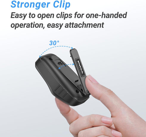INGA Wearable Bluetooth Speaker, IP67 Waterproof Clip-on Mini Speaker, Wireless Clip Speaker with Built-in Mic, Blue