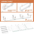 Hemudu Dual Monitor Stand, Desktop Organizer, Monitor Stand Riser for PC, Laptop, Clear HD02T-301