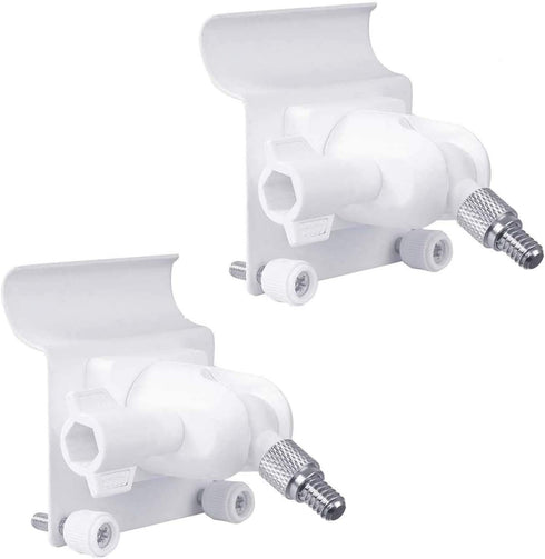 HOLACA Vinyl Siding Clips for Arlo, Stick Up Cam Pro, Eufy Security Camera Mounting Hooks, 2 Pack, White
