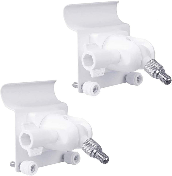 HOLACA Vinyl Siding Clips for Arlo, Stick Up Cam Pro, Eufy Security Camera Mounting Hooks, 2 Pack, White
