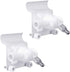 HOLACA Vinyl Siding Clips for Arlo, Stick Up Cam Pro, Eufy Security Camera Mounting Hooks, 2 Pack, White