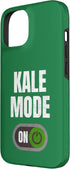 Funny Kale Saying Mode On Power Button 15 Kale Mode On Funny Vegan Vegetable Lover Healthy Food Quote Case for iPhone