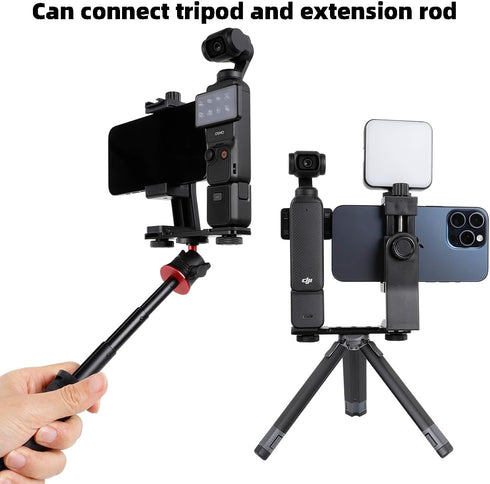 Phone Holder for DJI Osmo Pocket 3, Cell Phone Mount Expansion Accessories with 1/4" Thread Hole