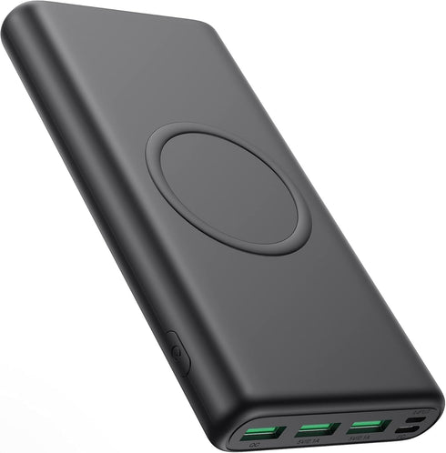 HETP Wireless Portable Charger Power Bank, 33800mAh 15W Fast Wireless Charging 25W PD