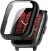 Screen Protector Compatible with Amazfit Active Cases Smartwatch Case Scratched Full Cover Screen Protectors Intended for Amazfit Active (A2211) (Black)