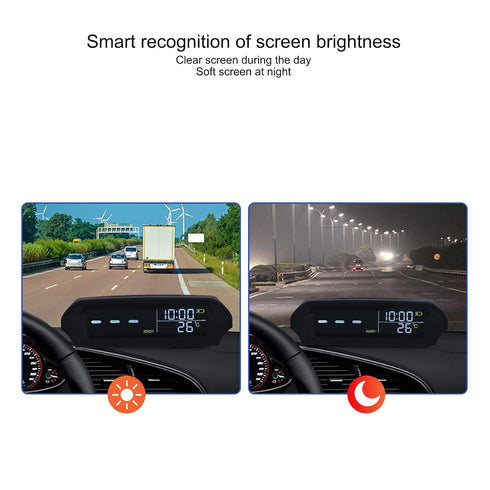 Solar-Powered Multifunctional Vehicle Speedometer HUD Display