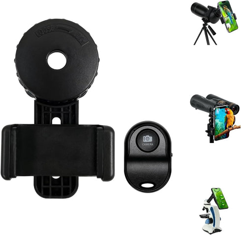 Jreiiolk New Universal Phone Adapter for Binoculars Monocular Spotting Scope Telescope Microscope -