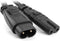 cablecc IEC 60320 C8 Plug to C7 Receptacle Male to Female Extension Power Supply Cable, 30cm