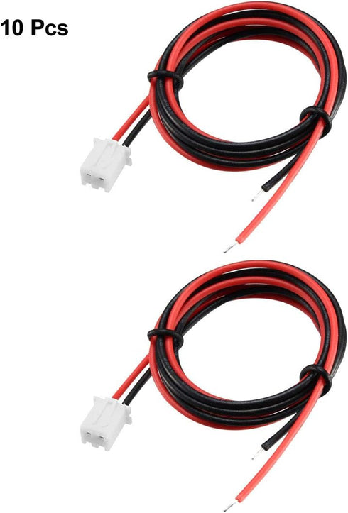 uxcell 10 Pcs Female 2P 2.54mm Pitch Jumper Wires, 50cm Ribbon Cables for Pic Breadboard DIY