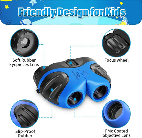 Perfect Binoculars for Kids, VNVDFLM Compact Waterproof Binoculars for Outdoor Telescope Toys