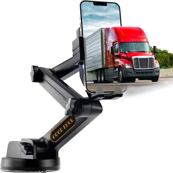 Phone Mount for Truck, Heavy Duty Truck Phone Holder Mount, Dashboard Windshield Phone Holder for Semi Truck, Suction