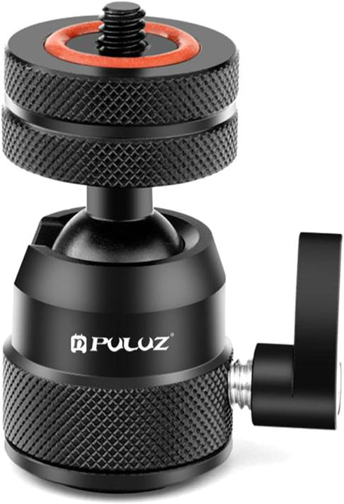 LOPURS Mini Ball Head, Tripod Head with 1/4" hot Shoe, 360 Rotatable Ball