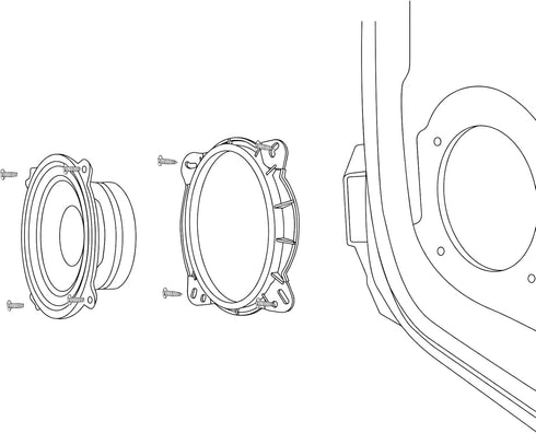 RED WOLF 6X9 Inch Speaker Adapter with Wiring Harness for 2004 Up Toyota 4Runner, Camry, Highlander, Lexus CT GX LS