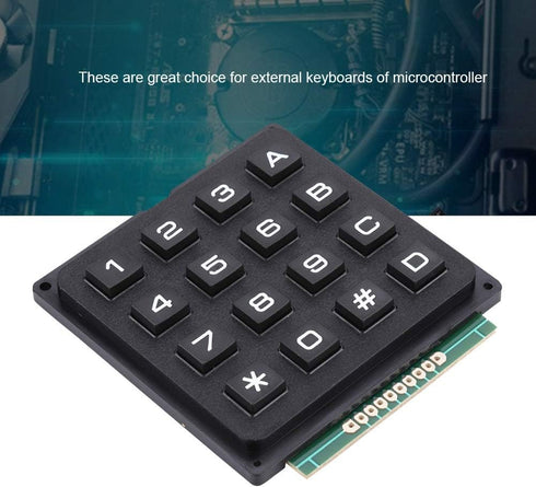 Pomya Keypad, 16 Keys 4x4 Push Button External Keypad Microcontroller Keyboard for MCU