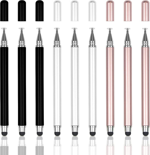 ELANE 9 Pcs Universal Stylus Pens for Touch Screens, Fine Tip Stylus Pens for Android Tablets and Laptops