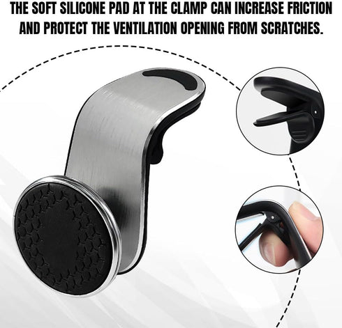 YUPIKJI 360 Magnetic Phone Holder, Strong Magnetic Phone Mount for Car, Adjustable Magnetic Car Phone Holder Mount