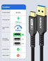 SUNGUY USB C Android Auto Cable 3FT, 10Gbps USB C 3.1 Gen2 Data Transfer Cable for iPhone 15/15 Pro Max, Samsung Galaxy