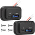 Linkstyle 2PCS RV USB Outlets - Dual USB Ports (USB-A and USB-C) with Blue LED Indicator, Surface Mount 12V USB Outlets
