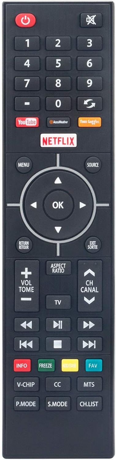 Replace Remote Control for Westinghouse TV Models, Compatible with WE50UB4417, WE55UB4417, WE65HN4108, and More