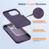 Miracase Shockproof Liquid Silicone Rubber Phone Case Cover for iPhone 14 Pro with Tempered Glass Screen Protector,