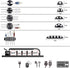 ELII 300PCS Cable Management Kit, 4 Cable Sleeve, 35 Cable Clips, 11 Cord Holders, 200 Fastening Cable Ties for Under