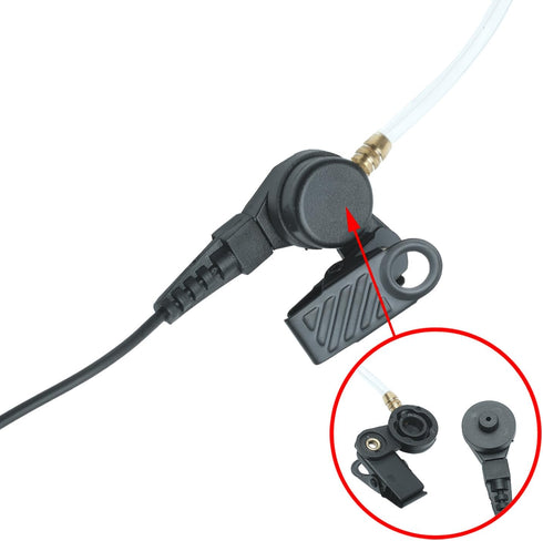 Sarcia VX-6R Earpiece Headset with PTT Mic and Acoustic Tube for Yaesu VX-6, VX-7R, VX-170, FT-270 Walkie Talkie