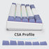 Fogruaden Purple White Keycaps Set, Double Shot 118 Keys CSA Profile Custom Keycaps for Cherry Gateron MX Switches