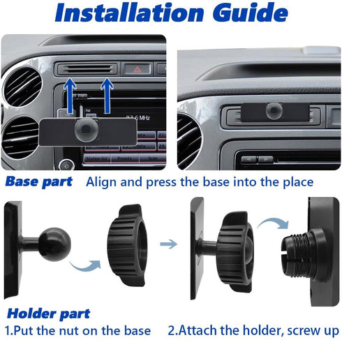 Car Phone Mount for 2009-2017 Volkswagen VW Tiguan SUV, Thick Case Friendly Mobile Phone Holder Cell Navigation Bracket