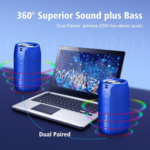 ZEALOT Portable Speaker S32, Bluetooth Speaker, Wireless for Outdoor, IPX5 Waterproof, Bluetooth 5.0 for Home & Outdoor