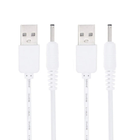 FitTurn 5V DC Power Cord USB to DC 3.5mm x 1.35mm Barrel Jack Adapter Connector Charging Cable Plug (White)