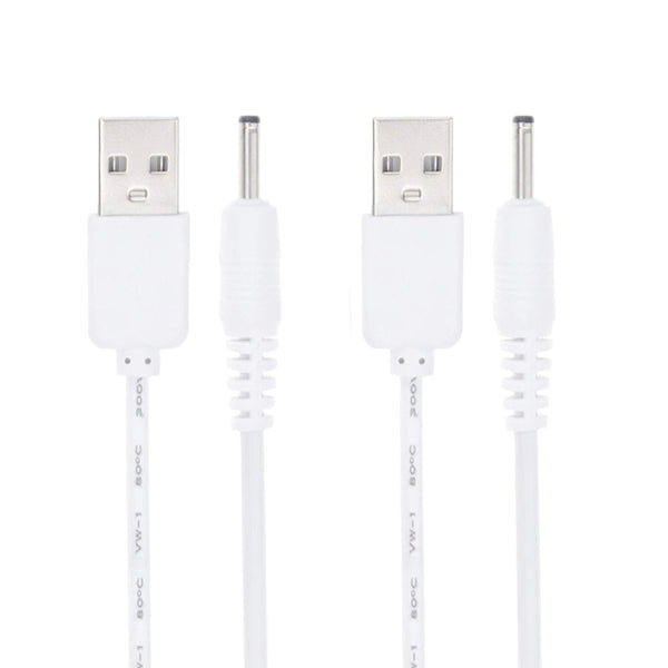 FitTurn 5V DC Power Cord USB to DC 3.5mm x 1.35mm Barrel Jack Adapter Connector Charging Cable Plug (White)