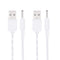 FitTurn 5V DC Power Cord USB to DC 3.5mm x 1.35mm Barrel Jack Adapter Connector Charging Cable Plug (White)