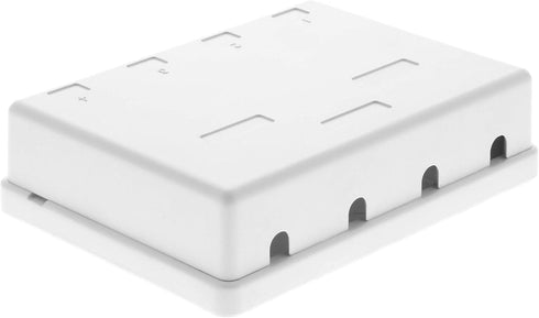 Networx Keystone Jack Surface Mount Boxes (4 Port, White) by Networx