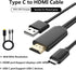 USB C to HDMI Cable, 6Ft Phone to TV Adapter, 4K Display & Charging for Macbook Pro/iPad Pro/Laptop