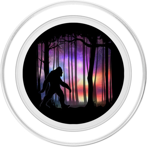 Bigfoot Northern Lights PopSockets PopGrip for MagSafe - Sasquatch Galaxy Space Lover