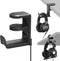 Headphone Holder Under Desk, Gaming Headset Hook with 360-Degree Adjustable Rotating Arm Clamp (Black)