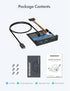 GRAUGEAR 3.5 Inch Front Panel Hub, 4 Ports Internal Metal USB Hub, 2X USB-C 10Gbps, 2X USB 3.2 Gen 2 Ports, USB3.2