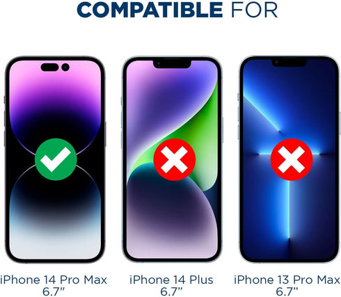 Tech Armor Privacy Ballistic Glass Screen Protector for iPhone 14 Pro Max - 5G 6.7 Inch Tempered Glass