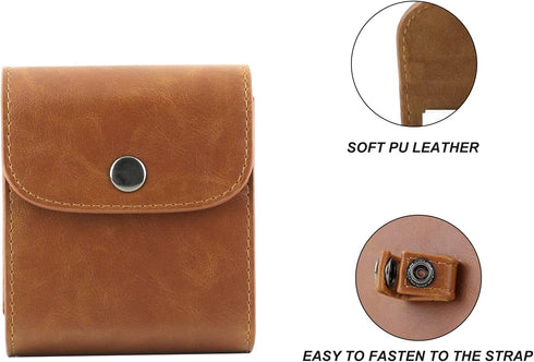 Photo Pouch Album for Fujifilm Instax Square SQ40 SQ1 SQ20 SQ10 SQ6 SP-3 Instant Camera Film Mini 3 Inch Film Accessories Case Bag with Soft PU Leather Material (Brown)