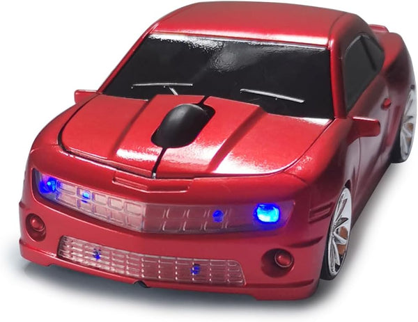 Wireless Car Mouse, Cool Car Shape 2.4Ghz Mouse for Laptop, PC, Mac (Red)