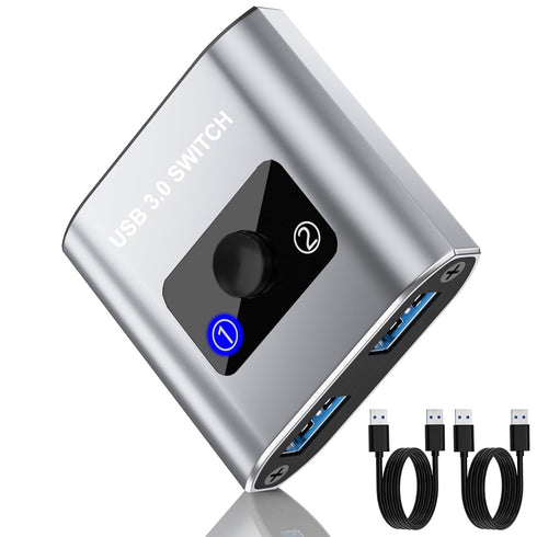 AUKOKIOULA USB 3.0 Switch Selector. Bi-Directional 1 in 2 Out/ 2 in 1