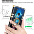 Samsung Galaxy A21 Phone Case for Girls Women, Butterfly Black Fantasy Square Case with Ring Stand Lanyard Drop