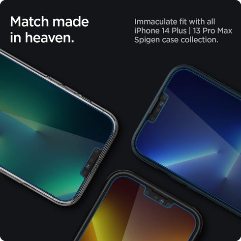 Spigen Tempered Glass Screen Protector for iPhone 14 Plus/iPhone 13 Pro Max - 2 Pack