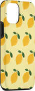 Hand Drawn Digital Art Summer 12/12 Cute Lemon Fruit Pattern Citrus Case for iPhone Pro