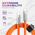 Statik TSumoCharge USB Type C to USB Type C Cable 6ft, 100W Fast Charging, Liquid Silicone Cable, Data Transfer Support