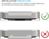 IFCASE Mac Mini Monitor Vesa Mount, Aluminum Material Holder for Mac Mini 2010-2023 M2 Pro (Silver)