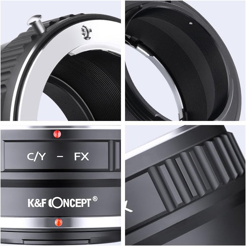 K&F CONCEPT X-Pro1 Lens Mount Adapter Compatible with Contax/Yashica (Also Know as c/y) Lens to Fujifilm Mirrorless
