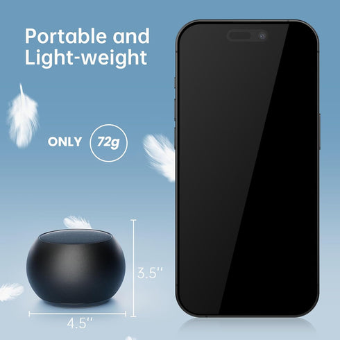 dotn IPX7 Small Speaker, Portable Bluetooth Speaker with Loud Stereo Sound and Robust Bass, Mini Speaker with Lanyard